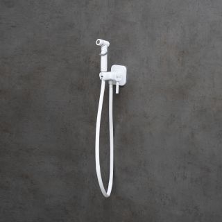 Гигиенический душ со смесителем Lemark Solo LM7165MW хром/белый